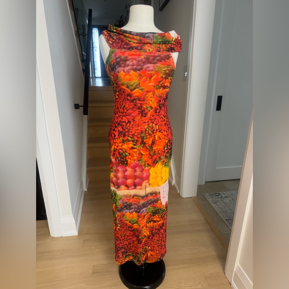 Zara Picante Bodycone Mesh Off-Shoulder Dress M